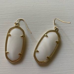 White Kendra Scott Earrings